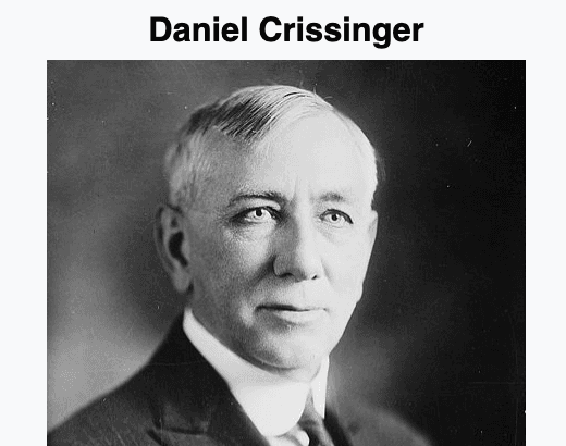chủ tịch thứ 3 của fed daniel crissinger