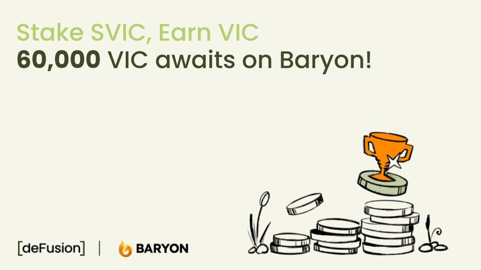 baryon defusion stake svic earn vic