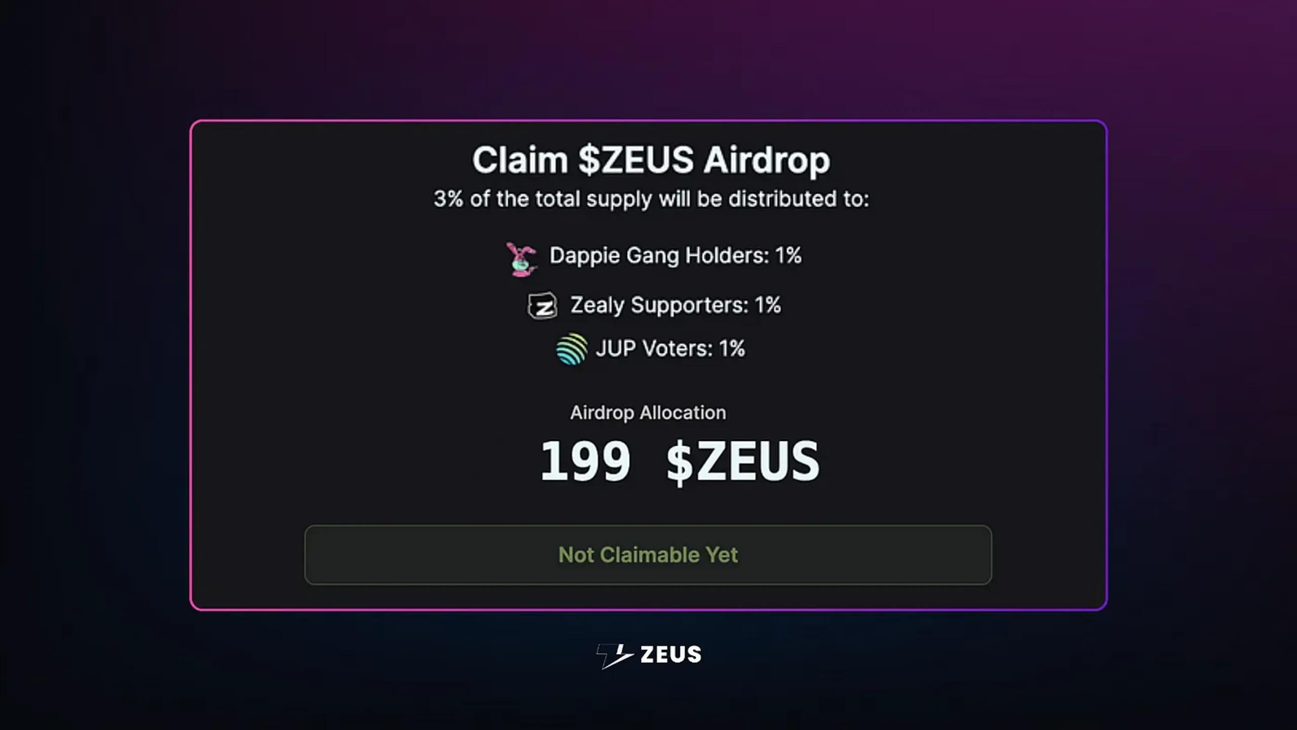 claim zeus airdrop